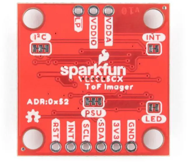 Alt view image 3 of 5 - SparkFun Qwiic ToF Imager -VL53L5CX-Multizone Distance Measurements -Up to 8x8 Zones w/Wide 63° Diagonal FoV -3D Room Mapping Obstacle Detection Gesture Recognition IoT Laser-Assisted autofocus AR/VR