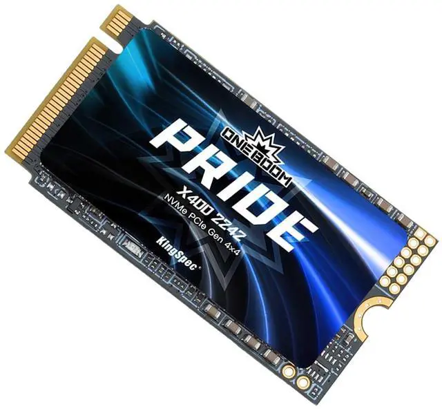 Main image of KingSpec OneBoom X400 Series 2TB M.2 NVMe Gen4 SSD 2242, 3D NAND TLC Internal SSD, Compatible with Gaming PC/Laptop