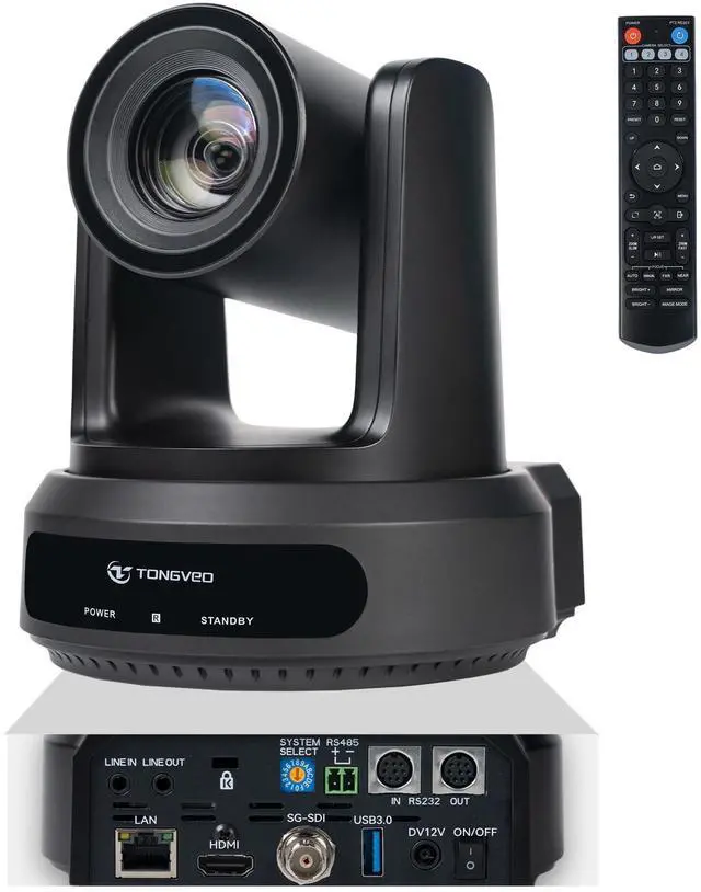 Main image of TONGVEO AI Auto Tracking PTZ Camera 20X Optical +16X Digital Zoom USB3.0/HDMI/SDI/LAN Conference Room Camera 1080P 60fps, for Live Streaming Church Services Worship OBS,VMix