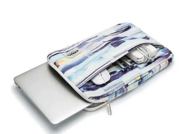 Alt view image 2 of 5 - Kinmac 360° Heavy Duty Protective Laptop Computer Sleeve case Bag Cover with Handle for MacBook Pro 14 inch,14 inch-14.4 inch HP Lenovo Dell ASUS Acer Laptop (Color Stripe)