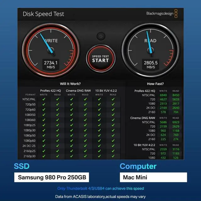 Alt view image 3 of 5 - ACASIS 40Gbps M.2 NVMe SSD Enclosure, with Aluminum Heat Dissipation & No Noise Design, Tool-Free Installation for M1/M2 Pro/Max, Support 2280 to 2230 SSD Sizes (TBU405 Air)