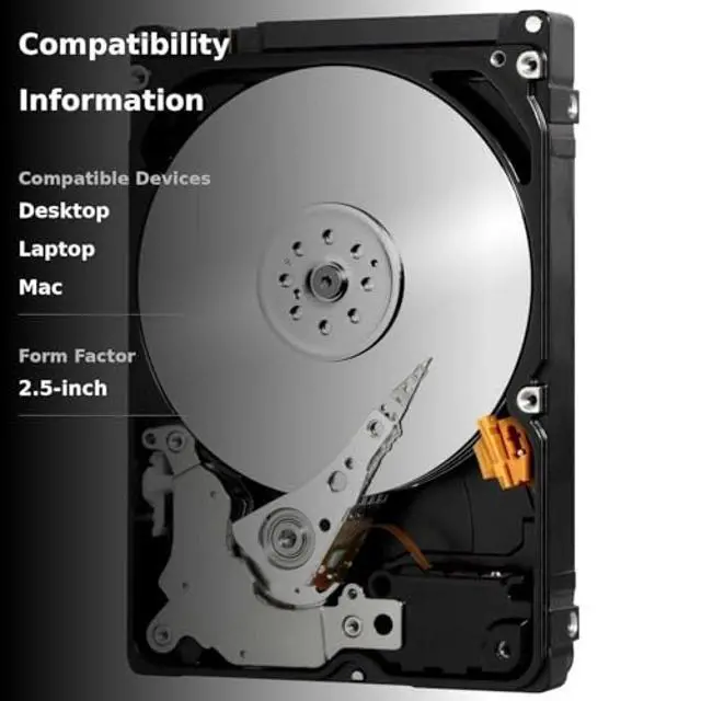 Alt view image 2 of 2 - Western Digital 500GB WD Black Performance Mobile Hard Drive - 7200 RPM Class, SATA 6 Gb/s, , 32 MB Cache, 2.5" - WD5000LPLX