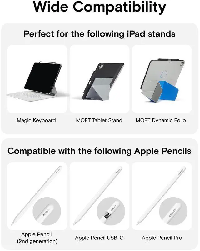 Alt view image 4 of 5 - MOFT Snap Tablet Case for iPad Pro 11" (M5 2025/M4 2024) with Pencil Holder, Magic Keyboard Compatible, Slim Lightweight Magnetic Case, Connect to Versatile Snap Stands