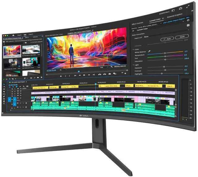 Alt view image 2 of 5 - CRUA 40'' 5K Ultrawide Curved Gaming Monitor, 21:9, 5120 x 2160, 120Hz, IPS Computer Monitor with Built-in Speakers, AMD FreeSync, PIP/PBP, 120% sRGB, HDMI 2.0 & DP 1.4, Tilt/Height Adjustable-Black