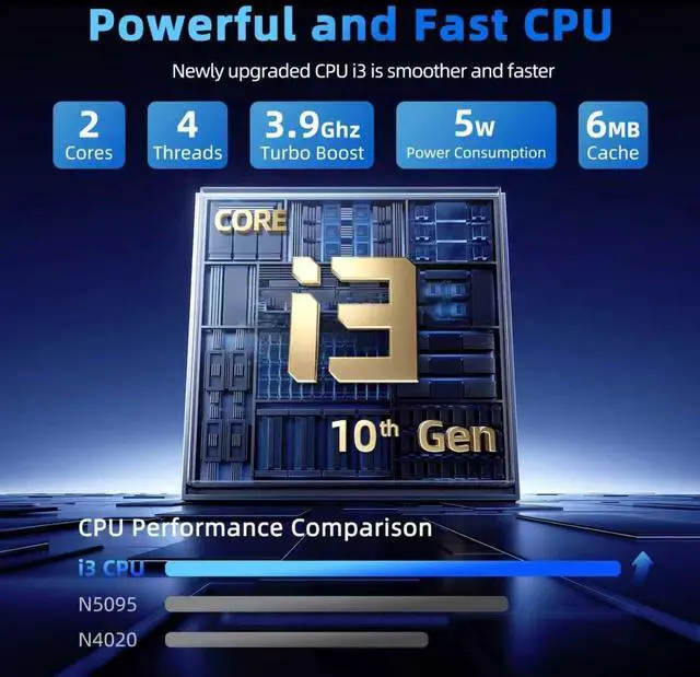 Alt view image 3 of 5 - Naclud 15.6 Inch Laptop Computer, Windows 11 Laptops with 16GB RAM 1024GB SSD, Core i3 CPU(Up to 3.9GHz), Backlit Keyboard, 53.2WH Battery, WiFi 6, IPS FHD Display, 180° Viewing, HDMI, Type-C