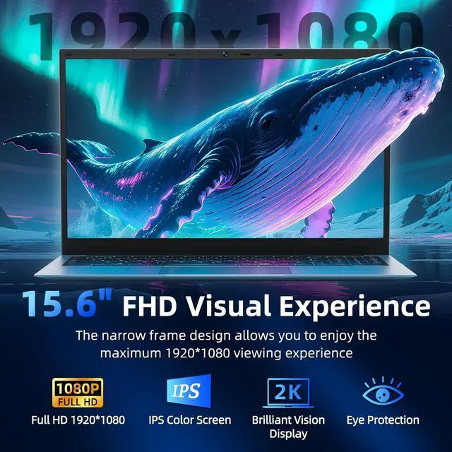 Alt view image 4 of 5 - Naclud 15.6 Inch Laptop Computer, Windows 11 Laptops with 16GB RAM 1024GB SSD, Core i3 CPU(Up to 3.9GHz), Backlit Keyboard, 53.2WH Battery, WiFi 6, IPS FHD Display, 180° Viewing, HDMI, Type-C