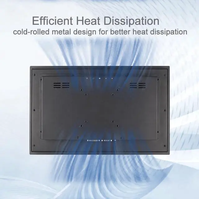 Alt view image 5 of 5 - UN UNITEDTIME 15.6 Inch Industrial 10-Point Touch Monitor Open Frame, HDMI/VGA/DVI Interface, Built-in Speakers, Capacitive Touch Screen Technology Metal Frame (Touchscreen Metal Frame)