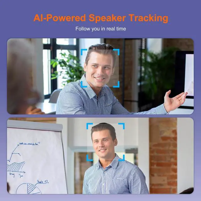 Alt view image 4 of 5 - RayBit 4K Video Conference Room Camera System with Remote Control, AI Auto Framing&Focus, Speaking Tracking, Digital Zoom, Webcam with Microphone and Speaker for Windows TV/PC/Laptop/Zoom/Teams/Skype