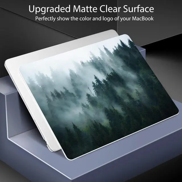 Alt view image 3 of 5 - Lepeoac for MacBook Air 15 inch Case 2023 2024 2025 Release A3241 M4 A3114 M3 A2941 M2 with Liquid Retina Display & Touch ID, Hard Shell with Screen Protector & Webcam Cover & Keyboard Cover, Forest