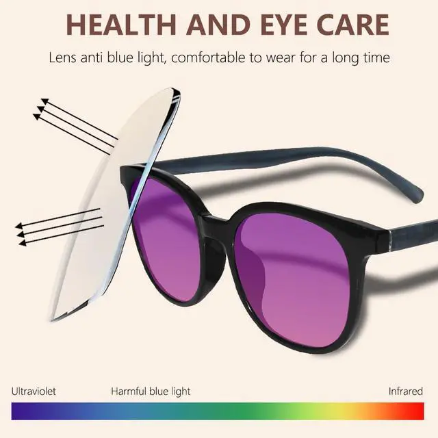 Alt view image 2 of 5 - susuta Color Blind Glasses, Color Vision Deficiency Correcting & Enhancing Glasses for Red Green Colour Blindness
