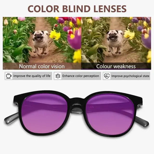 Alt view image 4 of 5 - susuta Color Blind Glasses, Color Vision Deficiency Correcting & Enhancing Glasses for Red Green Colour Blindness