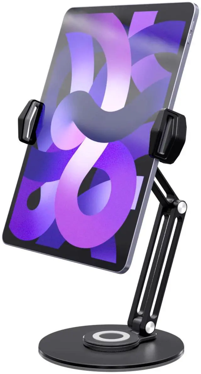 Main image of pzoz Retail Kiosk iPad Stand, 360°Rotate POS Tablet Stand, Fits 6-12.9" iPad Mini Pro-Business Supplies Swivel Tablet Holder for Store Cash Register Office Reception Kitchen Desktop Display