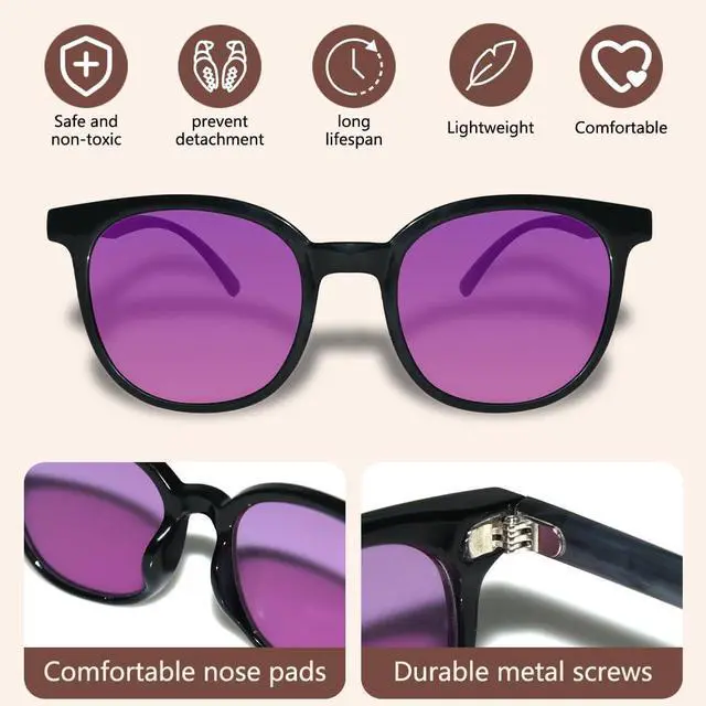 Alt view image 3 of 5 - susuta Color Blind Glasses, Color Vision Deficiency Correcting & Enhancing Glasses for Red Green Colour Blindness