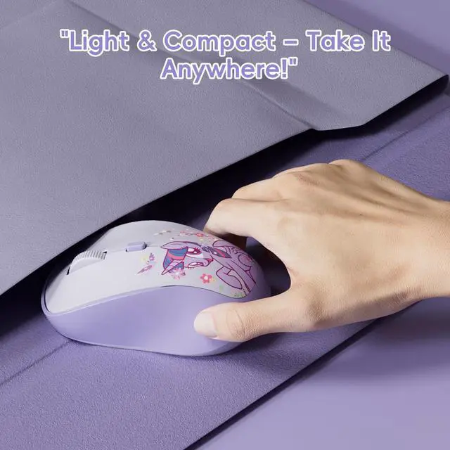 Alt view image 5 of 5 - My Little Pony Twilight Sparkle Wireless Mouse - 4-Button Silent Click Mouse with 3 Adjustable DPI (1000/1200/1600), 2.4GHz Wireless for Windows/Mac - Compact & Ergonomic Design, Purple