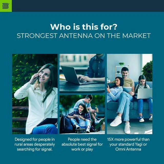 Alt view image 5 of 5 - Bolton Technical Long Ranger Antenna (BT974822) | Parabolic - Over 20 Miles Range | All Cell Bands: 5G, 4G, LTE | WiFi 2.4/5 GHz WiFi 6 | High Gain Cellular/WiFi Antenna up to +28 dB | All Carriers