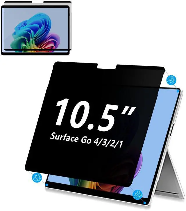 Main image of Adeway Privacy Screen Protector for Surface Go 4/3/2/1 10.5 Inch, Magnetic Nano, Anti-Spy, Removable, Blue Light & UV Blocking, Anti-Glare