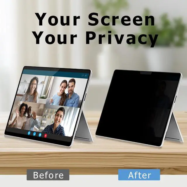 Alt view image 4 of 5 - Adeway Privacy Screen Protector for Surface Go 4/3/2/1 10.5 Inch, Magnetic Nano, Anti-Spy, Removable, Blue Light & UV Blocking, Anti-Glare