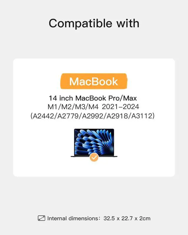 Alt view image 2 of 5 - Inateck 360° Protective Laptop Bag Case with Accessory Pocket, Compatible with 14-inch MacBook Pro/Max M5 M4 M3 M2 M1 2021-2025, Red