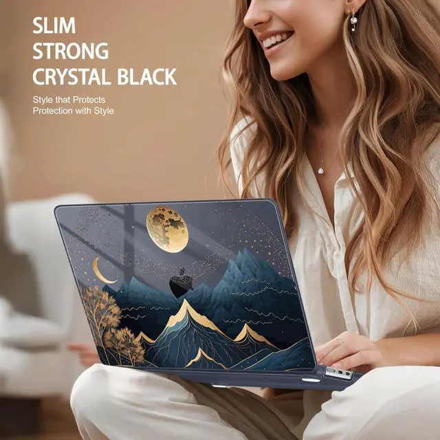 Alt view image 4 of 5 - May Chen Compatible with M4 MacBook Air 15 inch Case 2025 2024 2023 A3241 A3114 M3 A2941 M2 with Liquid Retina Display & Touch ID, Plastic Hard Shell with Keyboard Cover - Starry Mountain