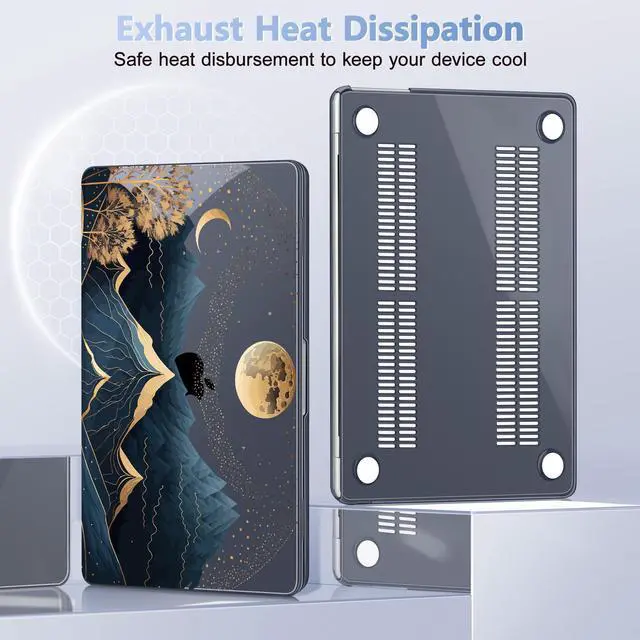 Alt view image 5 of 5 - May Chen Compatible with M4 MacBook Air 15 inch Case 2025 2024 2023 A3241 A3114 M3 A2941 M2 with Liquid Retina Display & Touch ID, Plastic Hard Shell with Keyboard Cover - Starry Mountain