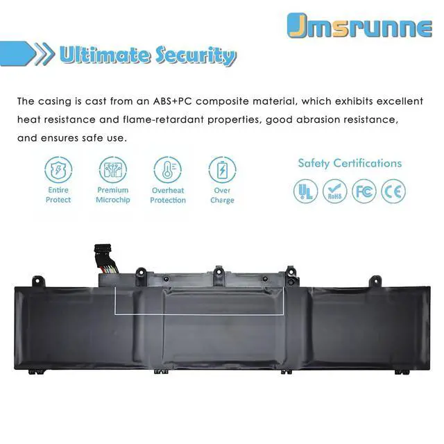 Alt view image 4 of 5 - Jmsrunne L19M3PD5 45Wh Laptop Battery Replacement for Lenovo Thinkpad E14 Gen 3 20Y7 20YD 20YE/E14 Gen 2 20T6 20TA /E15 Gen 2 20T8 20TD L19C3PD5 L19L3PD5 L19D3PD5 SB10X02597 SB10X02605 11.1V