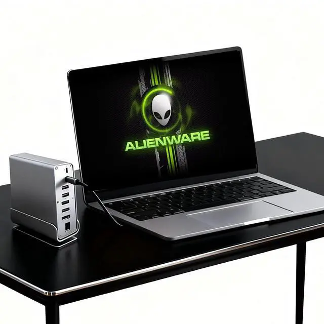 Main image of Docking Station for Dell Alienware m18 R2 R1 area-51 18 inch Gaming Laptop,15-in-1 USB C with 360 ° Rotating Base, 2 * 4K HDMI and 1*DP, 10Gbps USB Port Transfer, RJ45, Audio, SD/TF