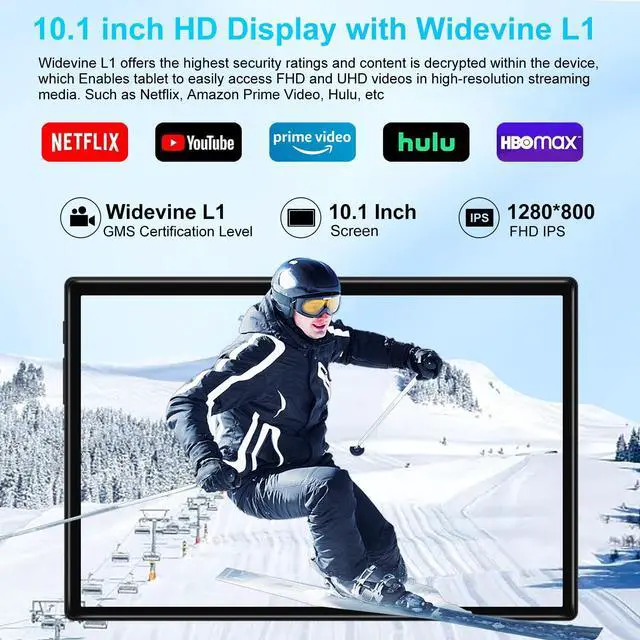 Alt view image 3 of 5 - 2025 Upgraded Android 15 Tablet 10 Inch Octa-Core Tablets 22GB+128GB+1TB Expand, 2-in-1 Tablet with Keyboard Mouse, 8000mAh Battery, HD IPS Display, GPS, Widevine L1, Split Screen, Metal Body -Blue