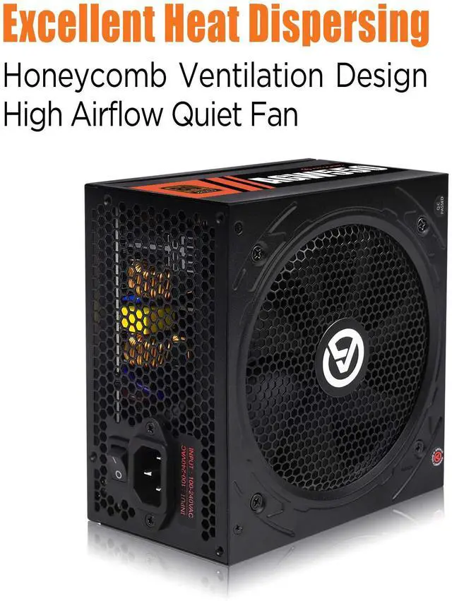 Alt view image 3 of 5 - Power Supply 550W 80+ Bronze Certified PSU (ARESGAME, AGW550)