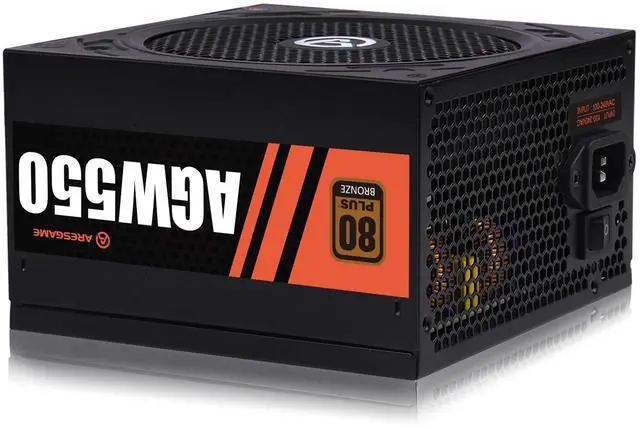 Alt view image 5 of 5 - Power Supply 550W 80+ Bronze Certified PSU (ARESGAME, AGW550)