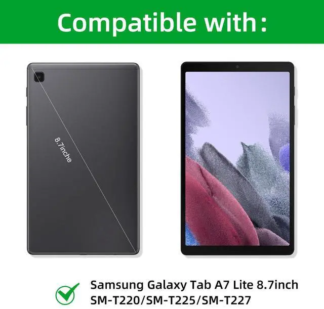 Alt view image 2 of 5 - Backlit Keyboard Case for Samsung Galaxy Tab A7 Lite 8.7 Inch 2021, for A7 Lite SM-T220/T225/T227, Detachable Bluetooth Tablet Keyboard Case, Travel and Mobile Office Friendly Black