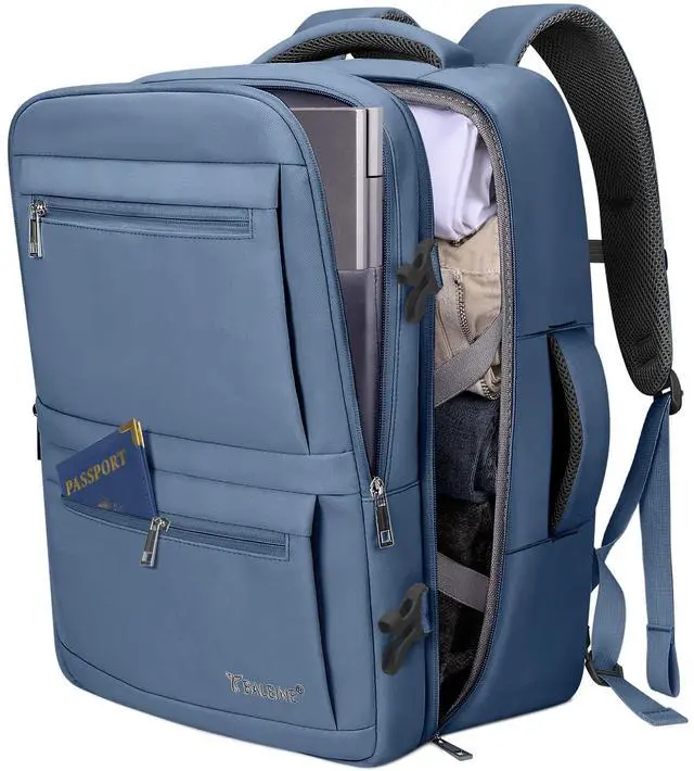 Main image of BALEINE Travel Backpack for Women Men, Large Sturdy Carry On Laptop Backpack Gifts for Business, Casual, Weekender, Hiking (Large, Dusty Blue)