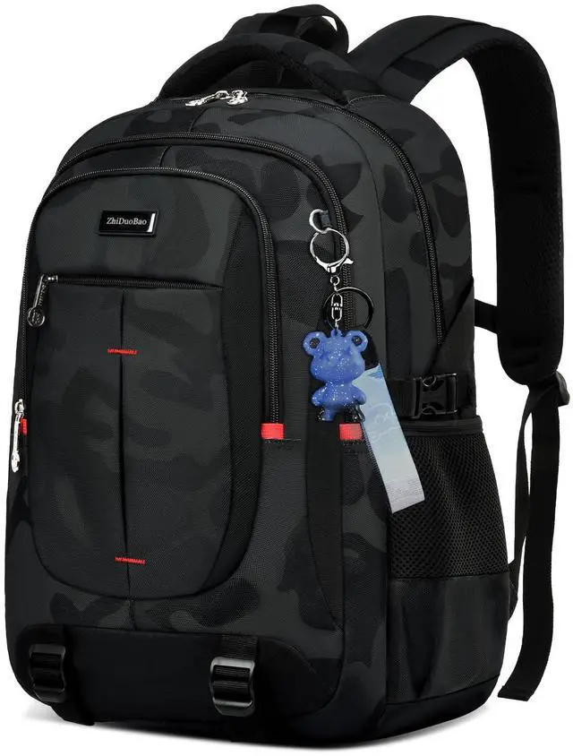 Main image of ZHIDOBO schoolbags for Middle school and high school studenthigh-capacity camo bookbags for Teens boysWater Resistant Anti Theft Travel backpack with Computer compartment Fits 15.6 Inch Laptop