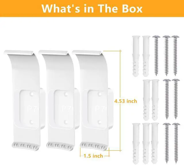 Alt view image 4 of 5 - Mamerry Wall Mount Bracket for eero Pro 7 Router - Space-Saving Tri-Band Wi-Fi 7 Mesh System Accessory, Easy Installation Compatible with eero Pro 7(3 Pack)