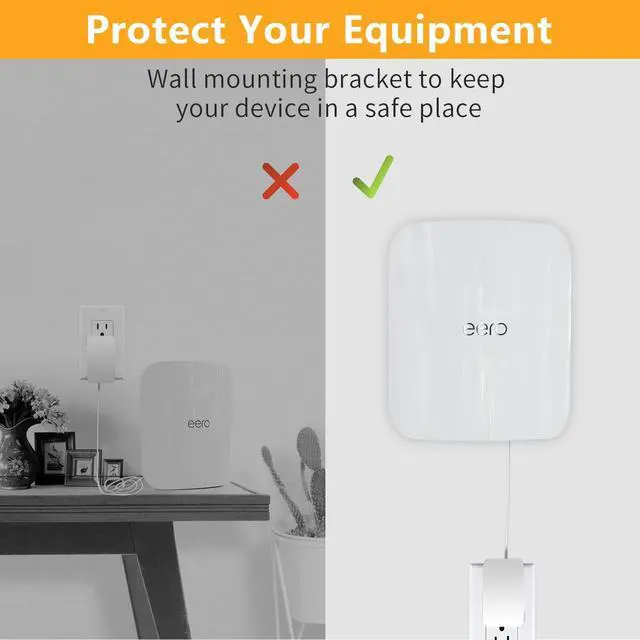 Alt view image 5 of 5 - Mamerry Wall Mount Bracket for eero Pro 7 Router - Space-Saving Tri-Band Wi-Fi 7 Mesh System Accessory, Easy Installation Compatible with eero Pro 7(3 Pack)