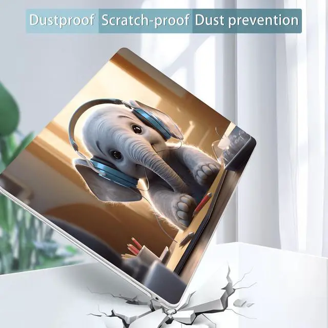 Alt view image 5 of 5 - Tuiklol for MacBook Air 13 inch 2021-2018 Release M1 A2337/A2179/A1932 with Retina Display Touch ID,Hard Shell Case and Keyboard Cover for MacBook Air 13.3'' Cover,Elephant