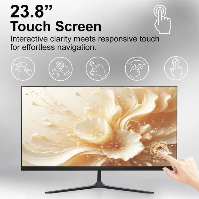 Alt view image 4 of 5 - SAINTDISE All-in-One PC with 23.8" FHD Multi-Touch Display Alder Lake-N95 Processor(Up to 3.4GHz), 16GB RAM 512GB SSD Features Dual-Band WiFi Bluetooth and Wired Keyboard with Mouse