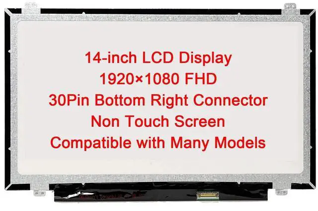 Main image of Rinbers B140HAN01.1 B140HAN01.3 B140HAN02.1 14 Inch Slim IPS FHD 1920 x 1080 30 Pin LCD Screen Display LED Panel Replacement N140HGE-EAA N140HGE-EA1 NT140FHM-N41 B140HTN01.2 (Non Touch Screen)