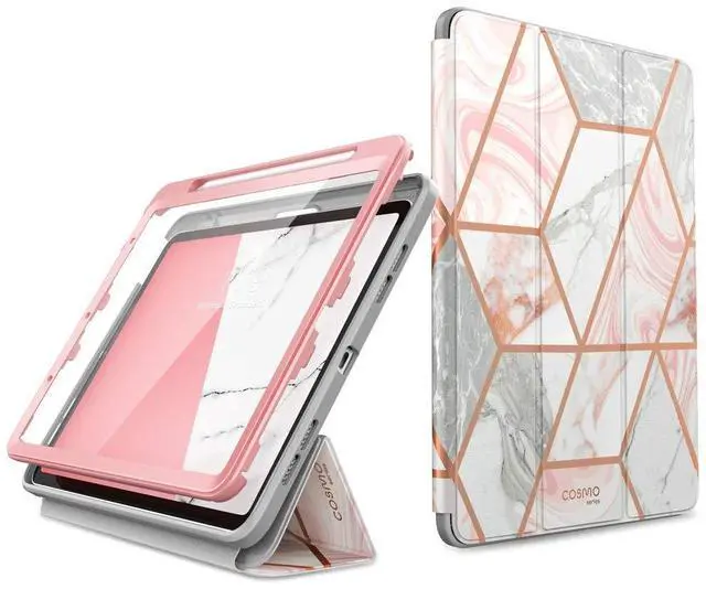 Main image of i-Blason Cosmo Case for iPad Air 5th Generation/4th Generation 10.9 (2022/2020), Full-Body Trifold with Built-in Screen Protector Protective Smart Cover with Auto Sleep/Wake & Pencil Holder (Marble)