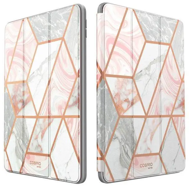 Alt view image 5 of 5 - i-Blason Cosmo Case for iPad Air 5th Generation/4th Generation 10.9 (2022/2020), Full-Body Trifold with Built-in Screen Protector Protective Smart Cover with Auto Sleep/Wake & Pencil Holder (Marble)