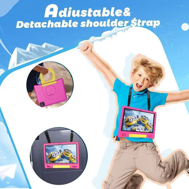 Alt view image 4 of 5 - VCFNXLS Kids Tablet 10", Android 14, 8GB+64GB (1TB Expandable), Octa-Core, 1280×800 HD Display, Dual Cameras, 12-Hour Battery, Parental Controls, Childs Tablet with Shockproof EVA Case