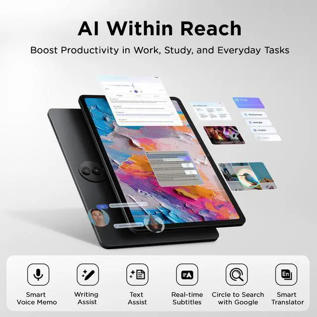 Alt view image 4 of 5 - TCL NXTPAPER 11 Plus Android Tablet, 11.5" 120Hz 2.2K Drawing Pad & Digital Notebook, Stylus Included, NXTPAPER 4.0 Display, AI Tools, 8+8GB RAM, 256GB Storage, 8000mAh Battery, Onyx Black