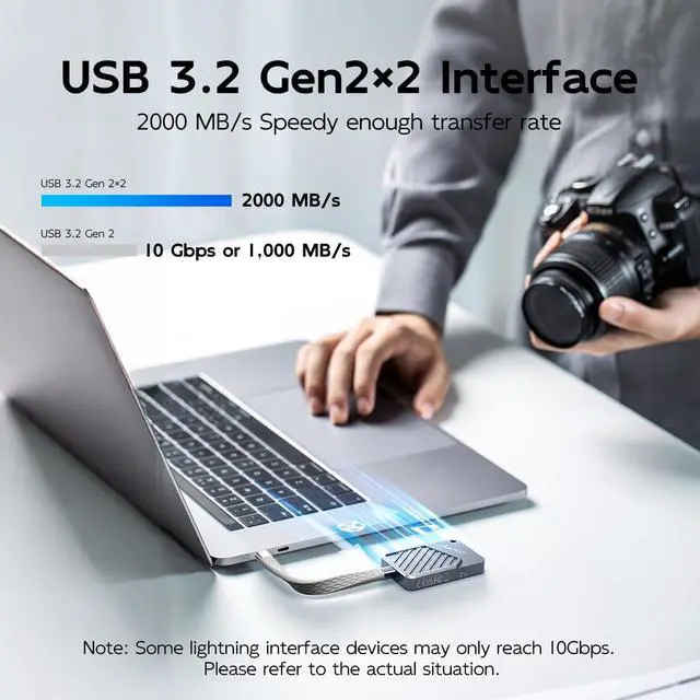 Alt view image 3 of 5 - MAIWO Magnetic Portable SSD 2TB External Solid State Drive, USB 3.2 GEN 2 Type-C Up to 2000MB/s, NVMe PSSD Supports 4K ProRes for iPhone iPad MacBook Pro macMini PS5, Aluminum(Gray)