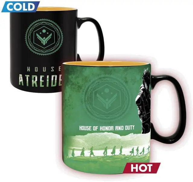 Alt view image 3 of 5 - ABYSTYLE Dune Atreides vs. Harkonnen Heat-Change Coffee Mug 16 Oz. & The Spice Must Flow Mousepad Movie Drinkware Merch & Accessories Bundle