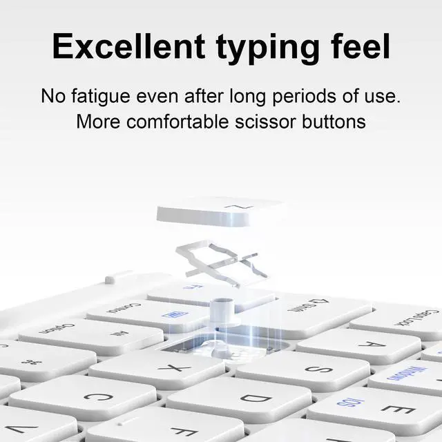 Alt view image 4 of 5 - BQDIYOO Case for iPad Air 7th/6th 11-inch M3/M2 (2025/2024), iPad Air 5th/4th Generation 10.9 inch 2022/2020, Stand Folio Detachable Wireless Keyboard Soft TPU Cover with Pencil Holder, Gray