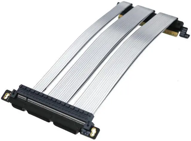 Main image of GIGA-MEGA PCIe 5.0 X16 Riser Cable Dual Reverse and Straight GPU Extension Cable GEN5 for ITX A4 Case RTX5090 (15cm)