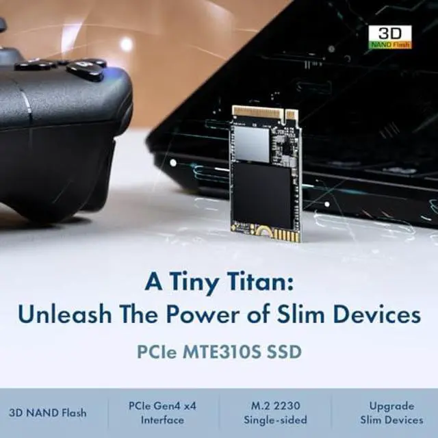Alt view image 3 of 5 - Transcend 2TB MTE310 NVMe 2230 SSD, Up to 5,000MB/s, PCIe Gen4 M.2 2230 Internal SSD, for Steam Deck, ROG Ally, Surface Pro, Legion Go, Ultrabook, Gaming Devices, SLC Cache with HMB, Single-Sided