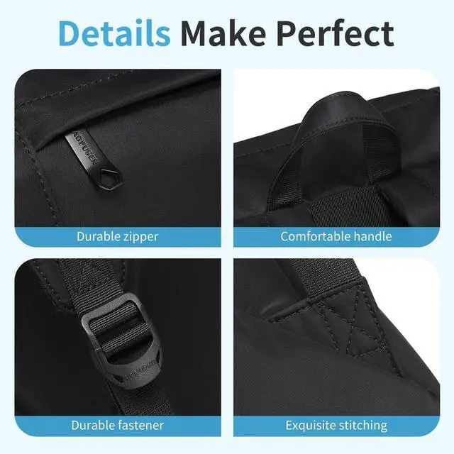 Alt view image 4 of 5 - Lightweight Laptop Backpack for Women, 15.6 Inch Travel Backpack with Large Capacity, Stylish Bag with Multiple Pockets for Travel, Work, and Daily Use