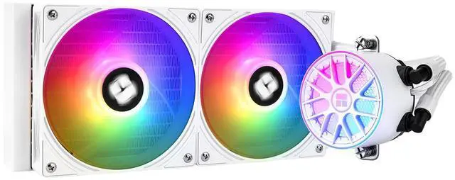 Main image of Thermalrlght Aqua Elite 240 V6 ARGB White CPU Liquid Cooler, 240 Cooling Row Size,2x120mm Water Radiator,AMD: AM4/AM5,Intel LGA115X/1200/2011/1700/1851