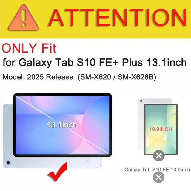 Alt view image 2 of 5 - Keyboard Case for Samsung Galaxy Tab S10 FE Plus/S10 FE+ 13.1-Inch 2025, Detachable 7 Colors Backlit Bluetooth Keyboard, Smart Touchpad, Folio Cover with S Pen Holder (Black)