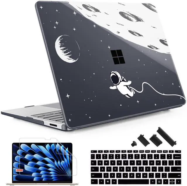 Main image of May Chen Case for Microsoft Surface Laptop 13.8 inch, 2024 Windows 11 AI + PC, 7th Edition Touchscreen Display, Protective Plastic Hard Shell Case with Keyboard Cover - Astronaut Flight